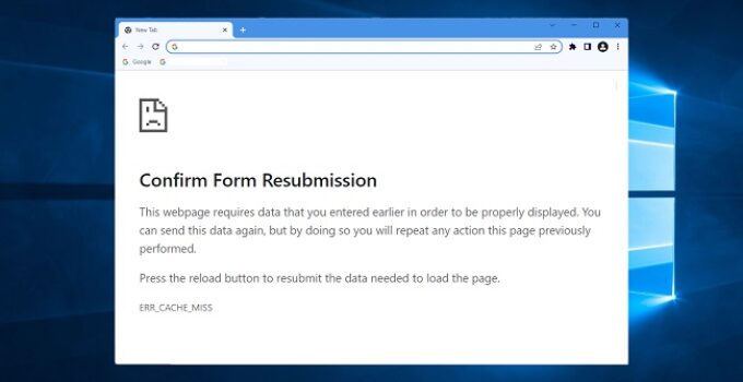 Confirm Form Resubmission