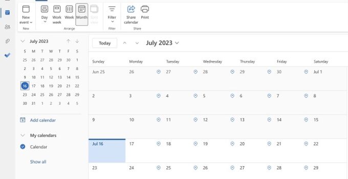 How to Print a Blank Calendar in Outlook