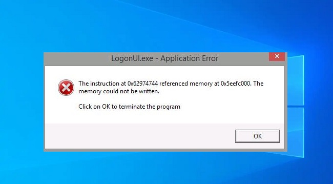 LogonUI.exe Application Error Windows 10