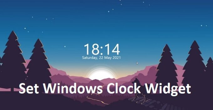 Windows Clock Widget
